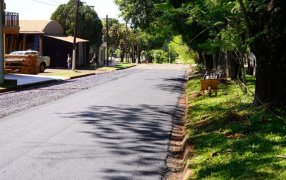 Apóstoles: Se lleva adelante la pavimentación sobre la colectora de la Ruta Provincial N° 1, desde Avenida Chantrill hasta la calle Alvear