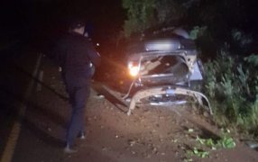Misiones: Un joven resultó con lesiones leves tras despistar y volcar sobre la Ruta Provincial N° 103 en el Municipio de  Campo Ramón