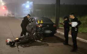 Motociclista resultó herido tras chocar contra un automóvil en el Municipio misionero de Garupá