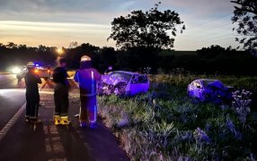 Campo Viera: Choque frontal sobre la Ruta Nacional Nº 14, dejó dos personas hospitalizadas