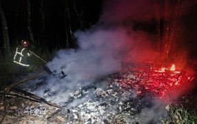Controlaron un incendio en una vivienda en la localidad de Bernardo de Irigoyen, se encontraba deshabitado al momento del siniestro