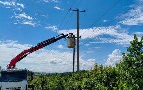 Energía de Misiones refuerza mantenimiento en líneas rurales en el Municipio de El Soberbio