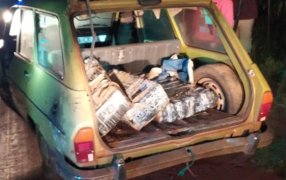Embistió control de Gendarmería con casi cien kilos de marihuana en el automóvil, siendo abandonado a los pocos metros