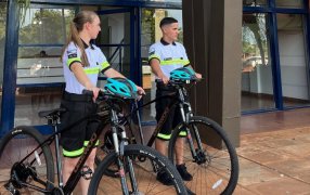 El Municipio misionero de Aristóbulo del Valle suma seguridad con patrullas de Bicipolicías, tienen como objetivo fortalecer en espacios públicos, como plazoletas y el casco céntrico