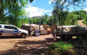 Prefectura Naval Argentina secuestró más de 15.000 kilos de soja en Misiones, el procedimiento ocurrió en la localidad de El Soberbio