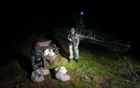 Prefectura Naval Argentina secuestró más de 97 kilos de droga en un operativo nocturno en Misiones