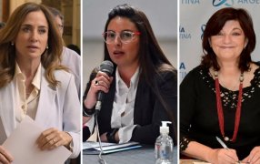 Las nuevas Ministras del Gabinete: Tolosa Paz a Desarrollo Social; Mazzina a Mujeres, Géneros y Diversidad y Kelly Olmos a Trabajo