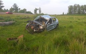 Misiones: Hoy un automovilista de 27 años falleció tras despistar sobre la Ruta Nacional Nº 12 en Candelaria