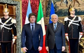 El Jefe de Estado argentino Javier Milei se reunió con el Presidente de Italia, Sergio Mattarella