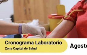 Posadas y Garupá: Cronograma para la red de laboratorio de análisis clínicos del mes de Agosto