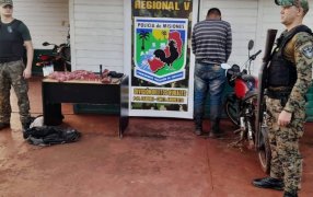 Misiones: Policías Rurales detuvieron a un cazador furtivo con armas y carne de una especie protegida