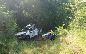 Misiones: Falleció una mujer tras un despiste, sobre la Ruta Costera N° 2 en El Soberbio