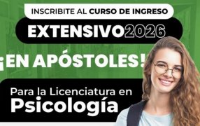 Apóstoles: Se extiende la fecha de inscripciones para el Curso de Ingreso Extensivo 2026 a la Carrera de Licenciatura en Psicología