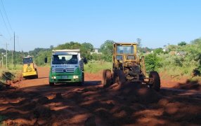 Apóstoles: Continúan los trabajos de ampliación, reacondicionamiento y perfilado sobre las arterias que son terradas de la ciudad
