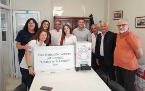 Estudiantes de la ciudad de Rafaela del Programa “El Mate en la Escuela” recibieron un dispenser de agua caliente