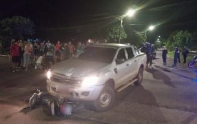 Acompañante de un motociclista perdió la vida en un siniestro vial
