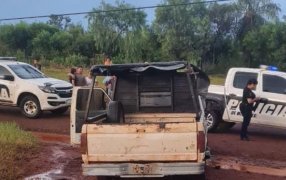 Apóstoles: Cayó un poste de energía sobre una camioneta y falleció un ocupante de la misma tras recibir una descarga eléctrica