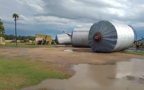 Otra fuerte tormenta provocó graves destrozos en campos del sudeste de la provincia de Buenos Aires