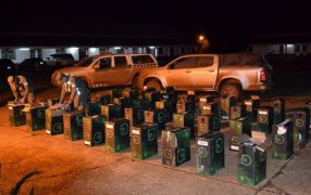 Gendarmería Nacional secuestró más de 21 mil paquetes de cigarrillos: Una camioneta de origen brasileño evadió el dispositivo de control