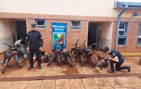 Misiones: Siete motocicletas robadas de un corralón en Wanda fueron recuperadas