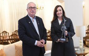 El Gobernador de Misiones Hugo Passalacqua recibió a la Vicepresidente Victoria Villarruel