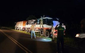 Misiones: Gendarmería Nacional interceptó un camión con acoplado que trasportaba estupefaciente
