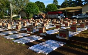 Integrantes de los Escuadrones 12 “bernardo de Irigoyen” y 13 “Iguazú” de Gendarmería Nacional, secuestraron más de 95.000 paquetes de cigarrillos de contrabando