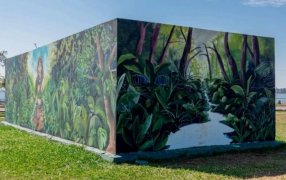 Nuevo mural en Costanera de Posadas: Mitos de la Selva Misionero y Guaraní