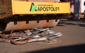Contaminación Sonora: Compactación de caños de escapes incautados en controles de tránsito en Apóstoles