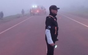 Misiones: Dos personas fallecieron en un siniestro vial sobre la Ruta Nacional N° 14 en el Municipio de Dos de Mayo, el hecho involucró a un colectivo urbano y una motocicleta de baja cilindrada