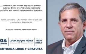 Posadas: El periodista de La Nación Carlos Roberts en la Logia Roque Pérez