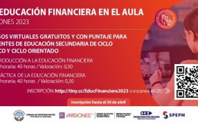 “La Educación Financiera en el Aula”: Los docentes podrán inscribirse al curso virtual del BCRA hasta el 30 de Abril