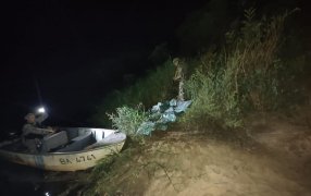 Misiones: Prefectura Naval Argentina secuestró 415 kilos de marihuana