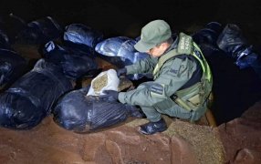 Gendarmería Nacional secuestró media tonelada de marihuana: El estupefaciente se encontraba acopiado en cercanías al límite internacional fronterizo