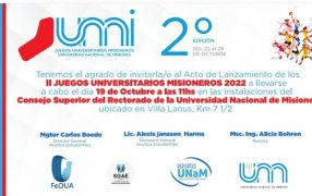 Posadas: Se presenta la Segunda Edición de los Juegos Universitarios Misioneros