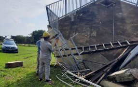 Apóstoles: Comenzaron a realizarse las obras de despeje de herrajes, cañerías y el replanteo para la construcción de un nuevo tanque elevado del agua potable en el Barrio Comandante Andresito