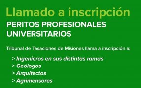 Llamado a inscripción de Peritos Profesionales Universitarios