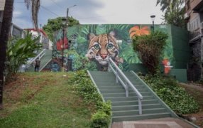 Posadas tiene un nuevo mural: “Luces de la selva”, en cercanías de la Costanera