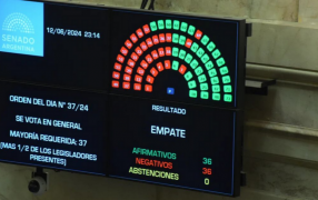La votación por la Ley Bases terminó en empate y Victoria Villarruel definió a favor: Luego de 13 horas de debate, el resultado fue 36-36