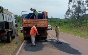 Misiones: La Dirección Provincial de Vialidad ejecutó tareas de mantenimiento en las Rutas Provinciales 2 y 3