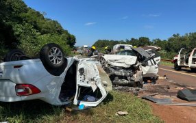 Choque fatal en Puerto Esperanza, murió una mujer y hay varios heridos sobre la Ruta Nacional N° 12