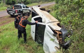 Un hombre fue aprehendido luego de protagonizar un siniestro vial en aparente estado de ebriedad sobre la Ruta Provincial Nº 9, en el Municipio misionero de 25 de Mayo