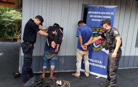 Robaron cables y elementos eléctricos de una Iglesia en la localidad de San Vicente, la Policía de Misiones esclareció el hecho y vinculó a dos individuos