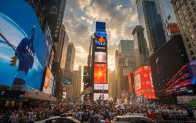 El multitudinario banderazo con 10.000 hinchas argentinos en Times Square antes de la final del Mundial 2026