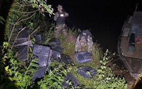 Prefectura Naval Argentina secuestró más de una tonelada de droga en Misiones