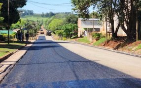Apóstoles: Continúan los trabajos de reparación en calle La Rioja, la obra de reparación integral avanza a buen ritmo