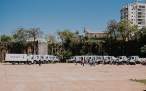 Misiones: El Gobernador entregó trece camiones a diversos Municipios, entre ellos Apóstoles