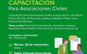 Apóstoles: Capacitación a asociaciones civiles
