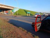 Choque entre una motocicl