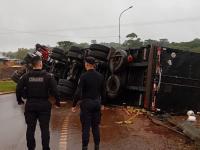 Un camión despistó sobre 